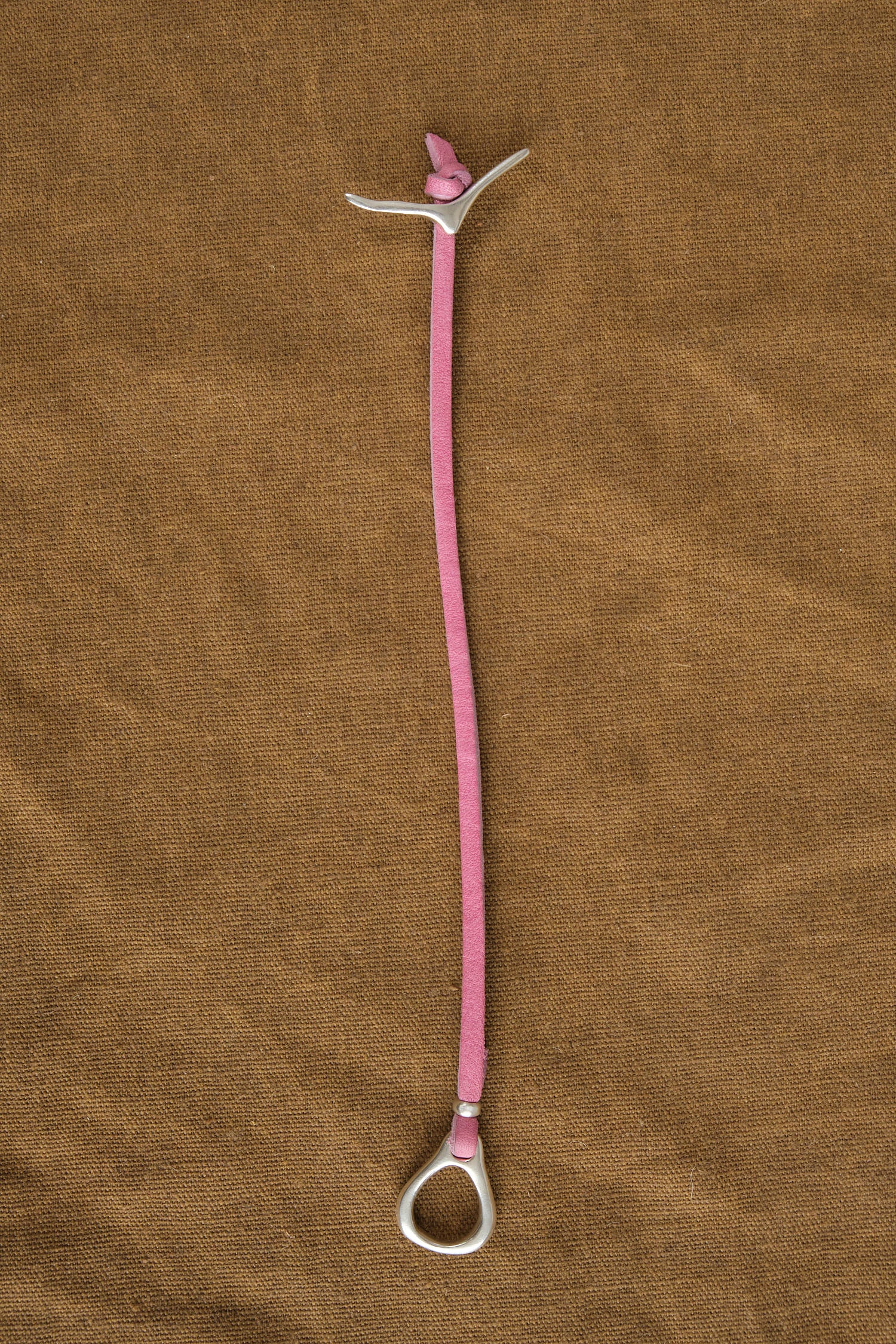 JP Clasp Rawhide Bracelet in Pink long