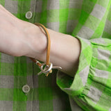 Jill Platner Jewelry Bracelets JP Clasp Rawhide Bracelet in Tan Tan / 7"