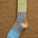 Kapital Accessories Socks and Tights 56 Yarns Linen Grandrelle Socks in Yellow Green