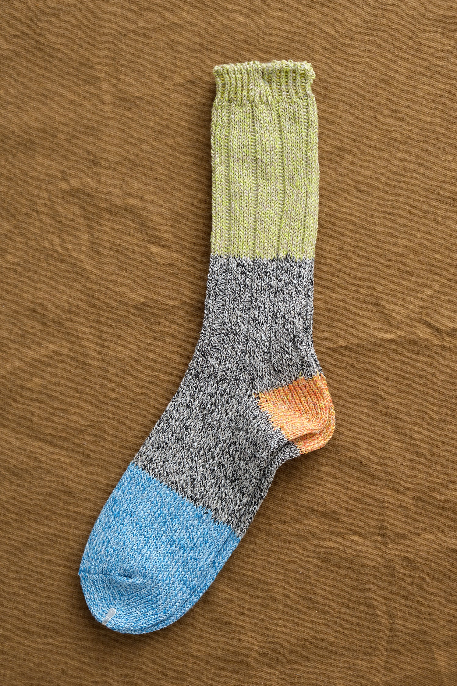 56 Yarns Linen Grandrelle Socks in Yellow Green