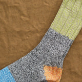 Kapital Accessories Socks and Tights 56 Yarns Linen Grandrelle Socks in Yellow Green