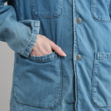 Pro Blue Kapital Clothing Brand 8oz Denim Lined Jacket with Pockets