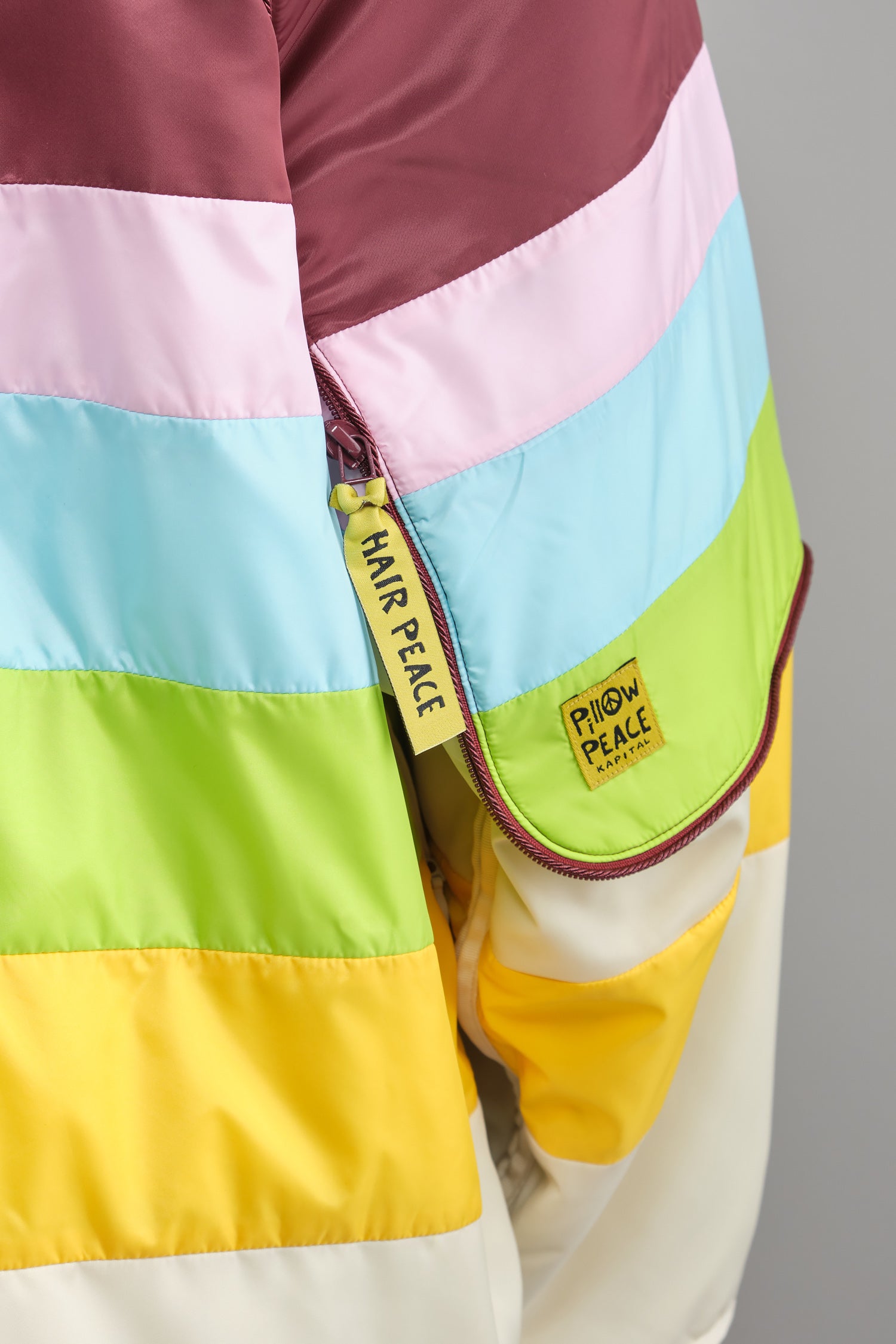 Zipper on Nylon Rainbow KESA SHAM Bomber JKT