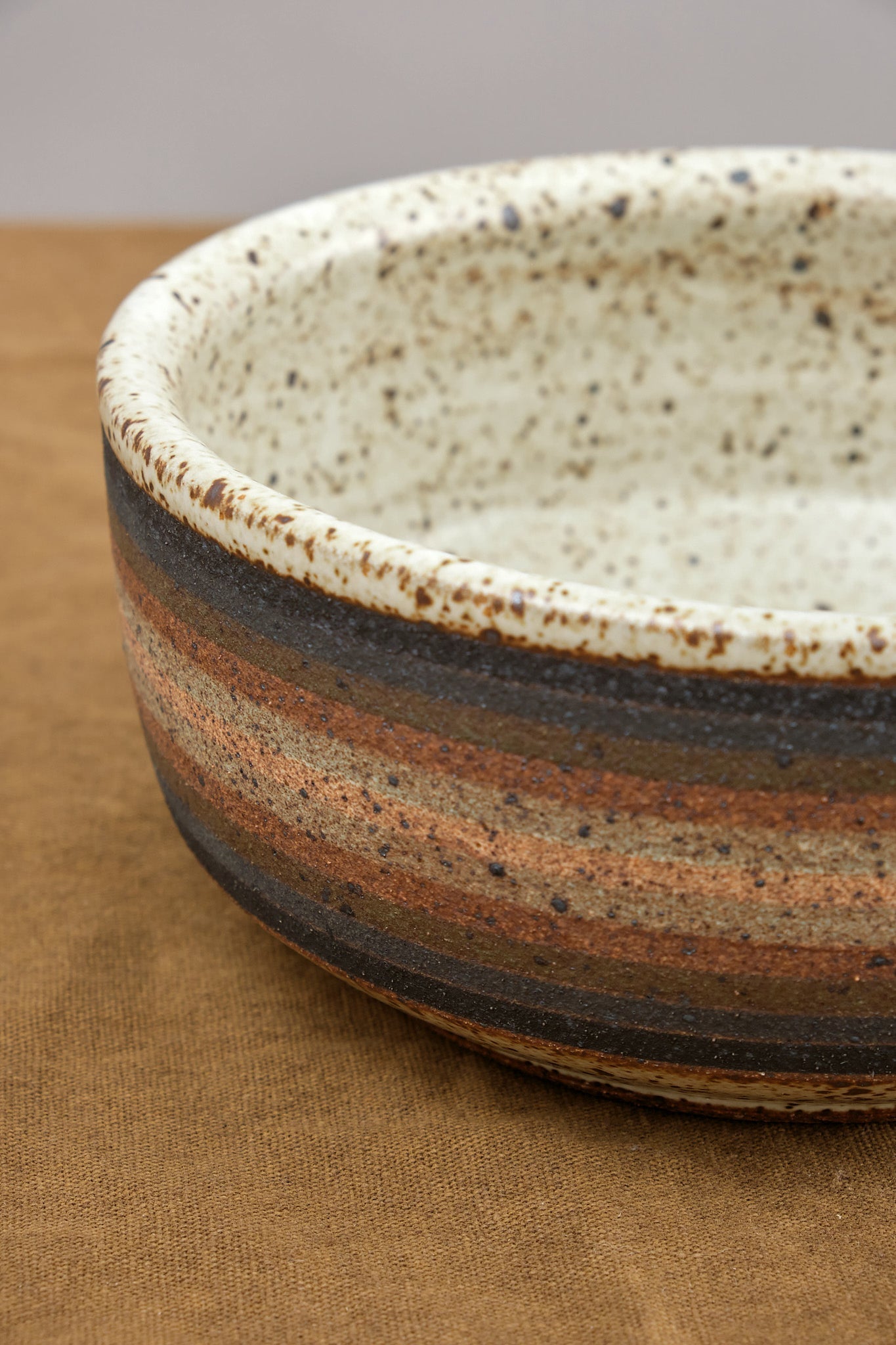 cool stripe ceramic bowl