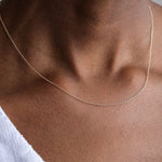 Kathleen Whitaker Thin Chain Necklace in gold