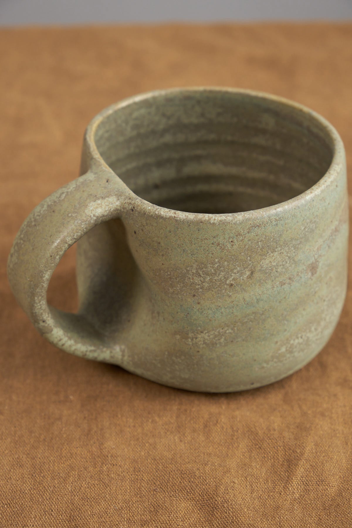 Handle on 8 oz Coffee Mug in Jade