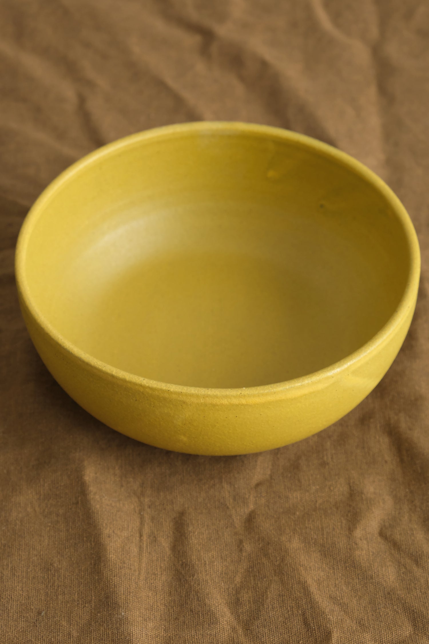 Inside of Cereal Bowl in Turmeric