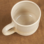 Inside of Stoneware Coffee Mug in White Stoneware