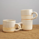 Stoneware Coffee Mug in White Stoneware