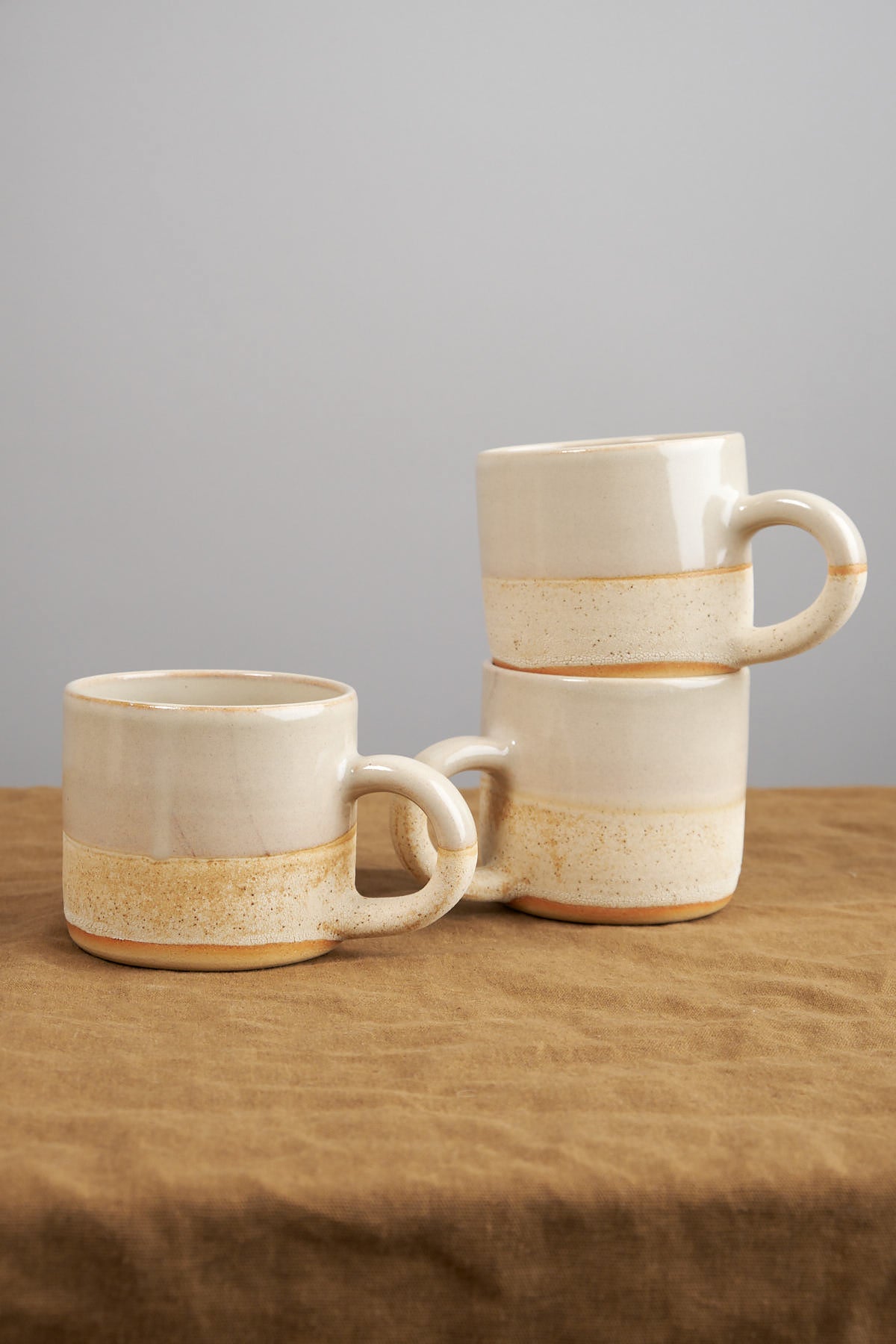 Stoneware Coffee Mug in White Stoneware