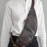 KikaNY Accessories Bags Sling Pouch in Walnut Walnut / 16" L X 5" D