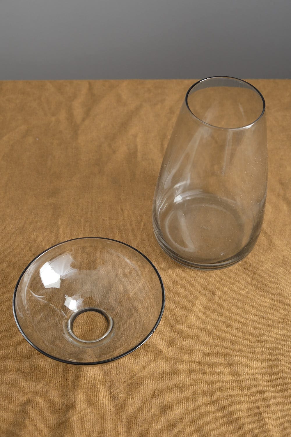 Large Aqua Culture Vase with plate removed