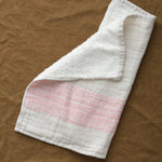 Unfolded Flax Line Washcloth in Pink/Beige