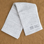 Unfolded Moku Linen Washcloth in Light Grey