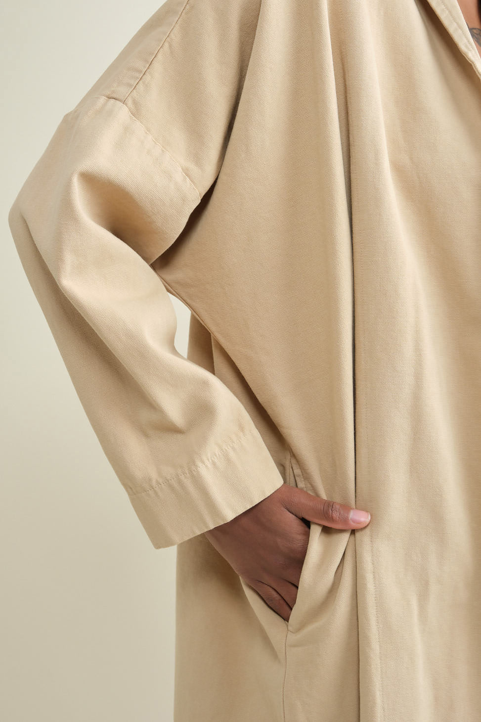 Pocket on Kate Lab Coat in Wheat