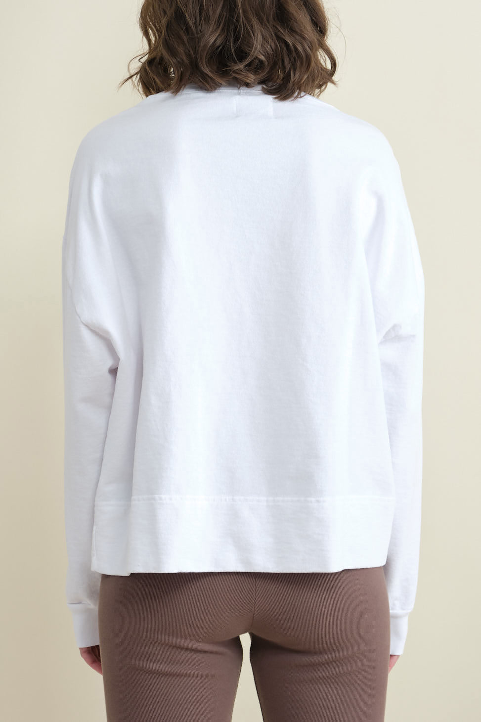 Back of Lu Sweatshirt in White