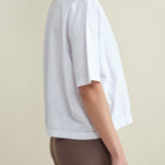 Side of Ozzy Crop Tee in White