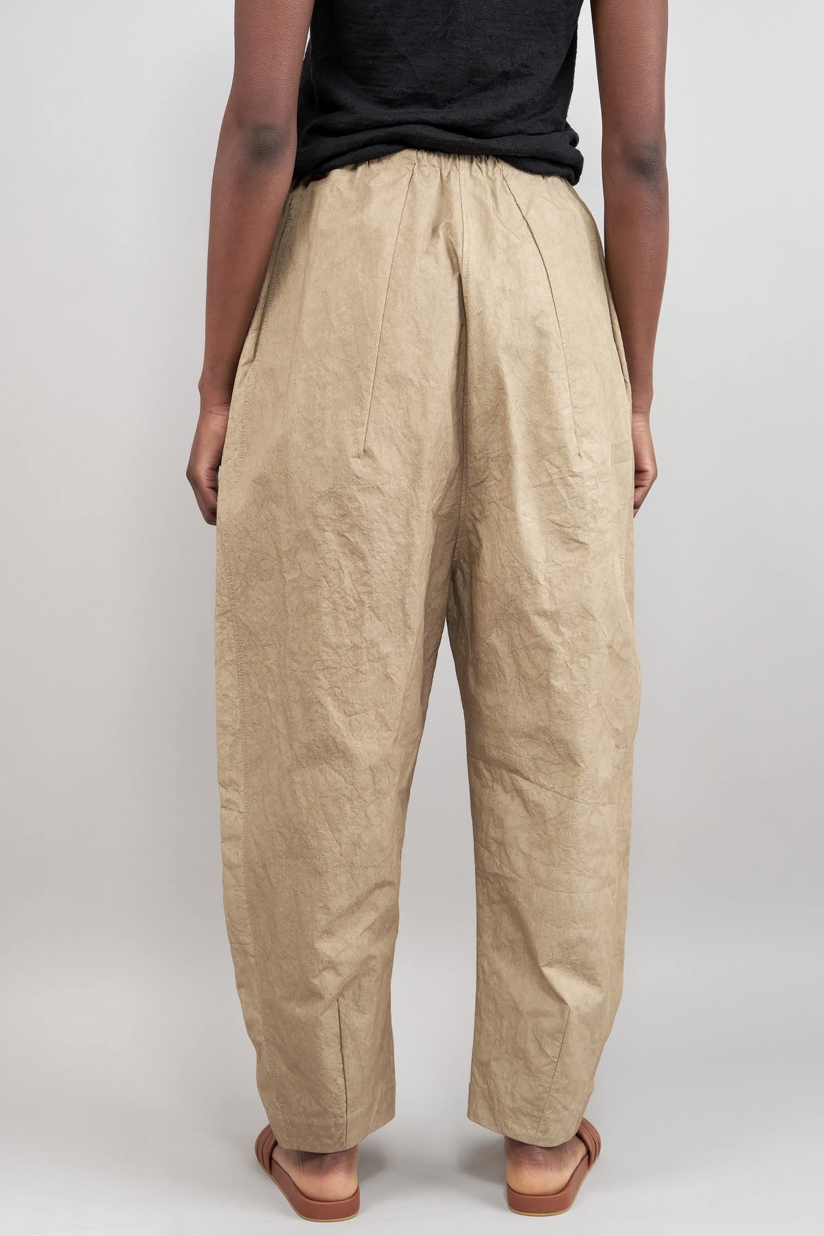 Back of Wind Pants in Taupe