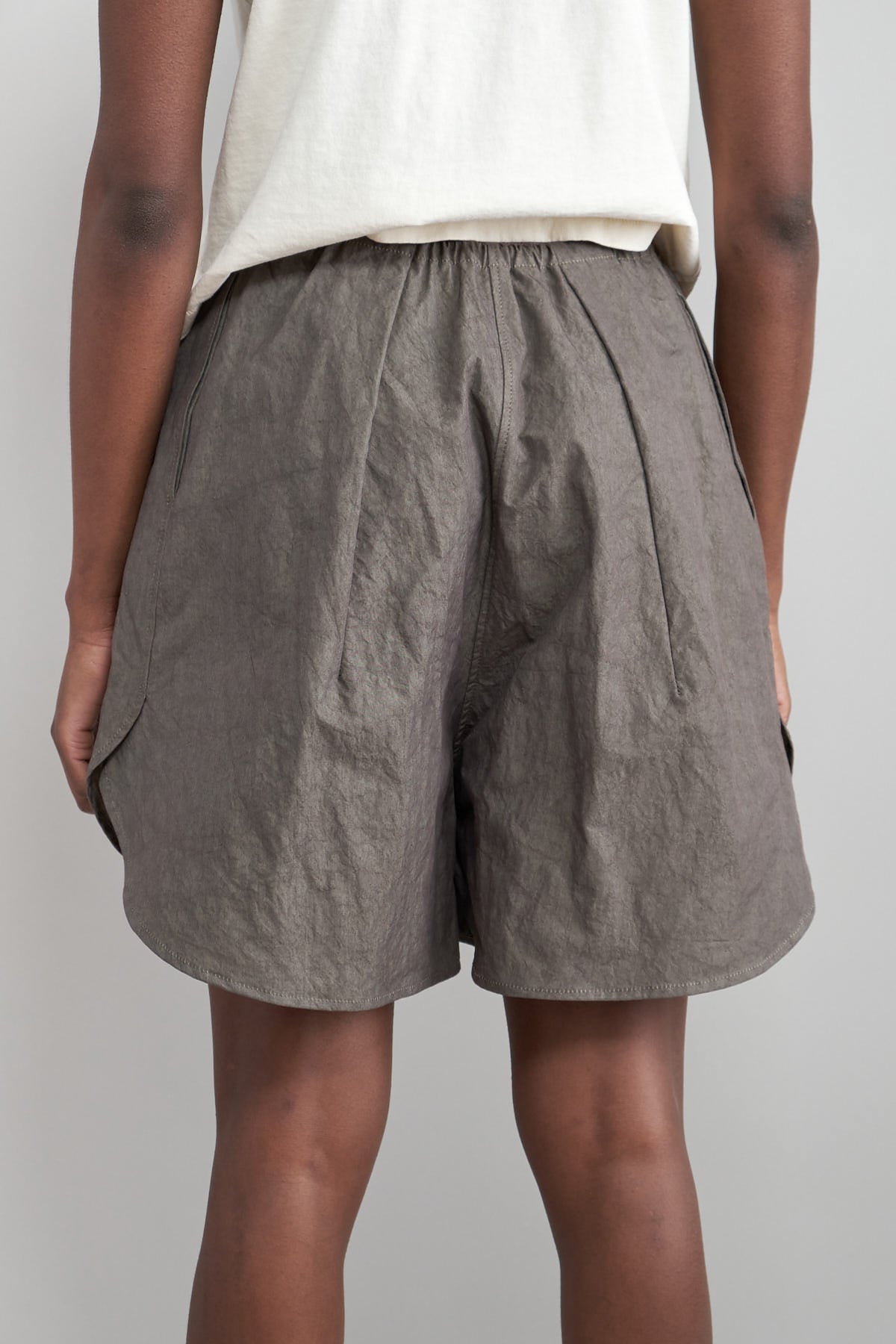 Back of Wind Shorts in Lava