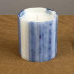 Bleu Nuit Candle on table