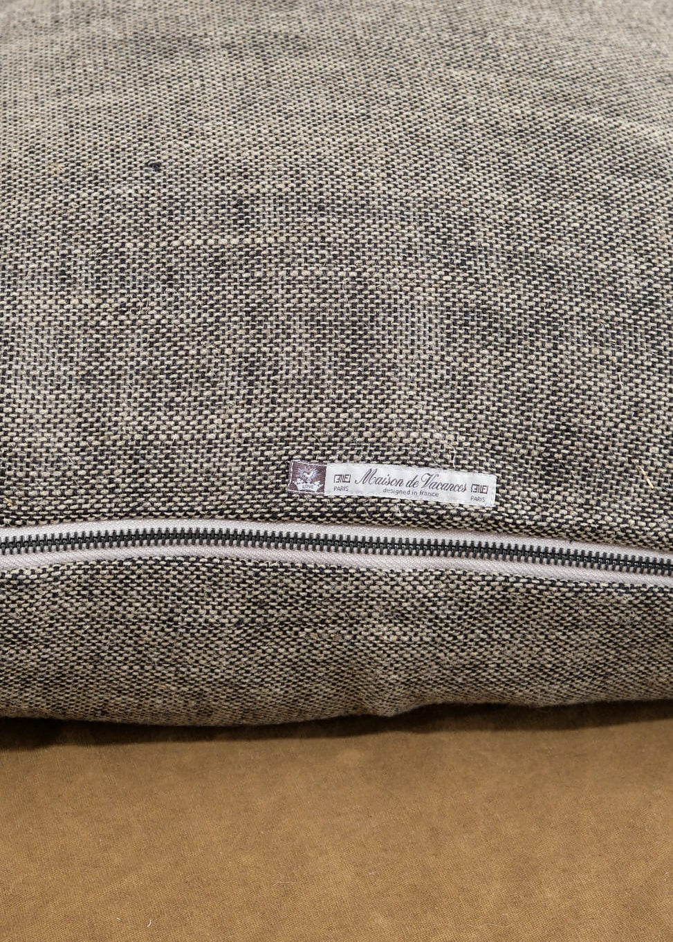 Maison De Vacances Home Pillows 16" X 24" Chinee Canvas Rustique Cushion Naturel/Noir / 16" X 24"