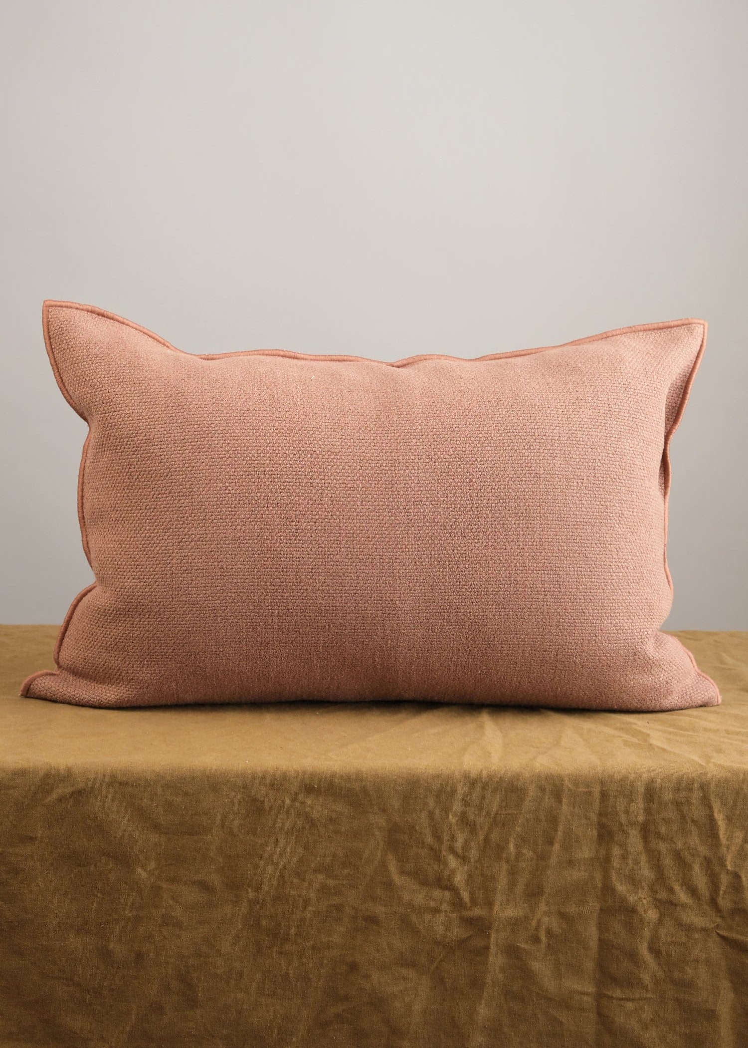 Maison De Vacances Home Pillows 16" X 24" Canvas Vice Versa Cushion in Argile Argile / 16" X 24"