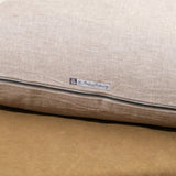 Maison De Vacances Home Pillows 26" X 26" Crumpled Washed Linen Vice Versa Cushion in Taupe Taupe/Cement / 26" X 26"