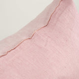 Maison De Vacances Home Pillows 26" X 26" Crumpled Washed Linen Vice Versa Cushion in Bois de Rose Bois de Rose/Givre / 26" X 26"