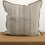 Maison De Vacances Home Pillows 26" X 26" Byzance Canvas Rustique Cushion Naturel/Noir / 26" X 26"