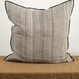 Maison De Vacances Home Pillows 26" X 26" Byzance Canvas Rustique Cushion Naturel/Noir / 26" X 26"