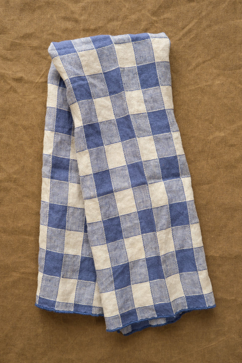 Canvas Vintage Vichy Kitchen Towel in Blue