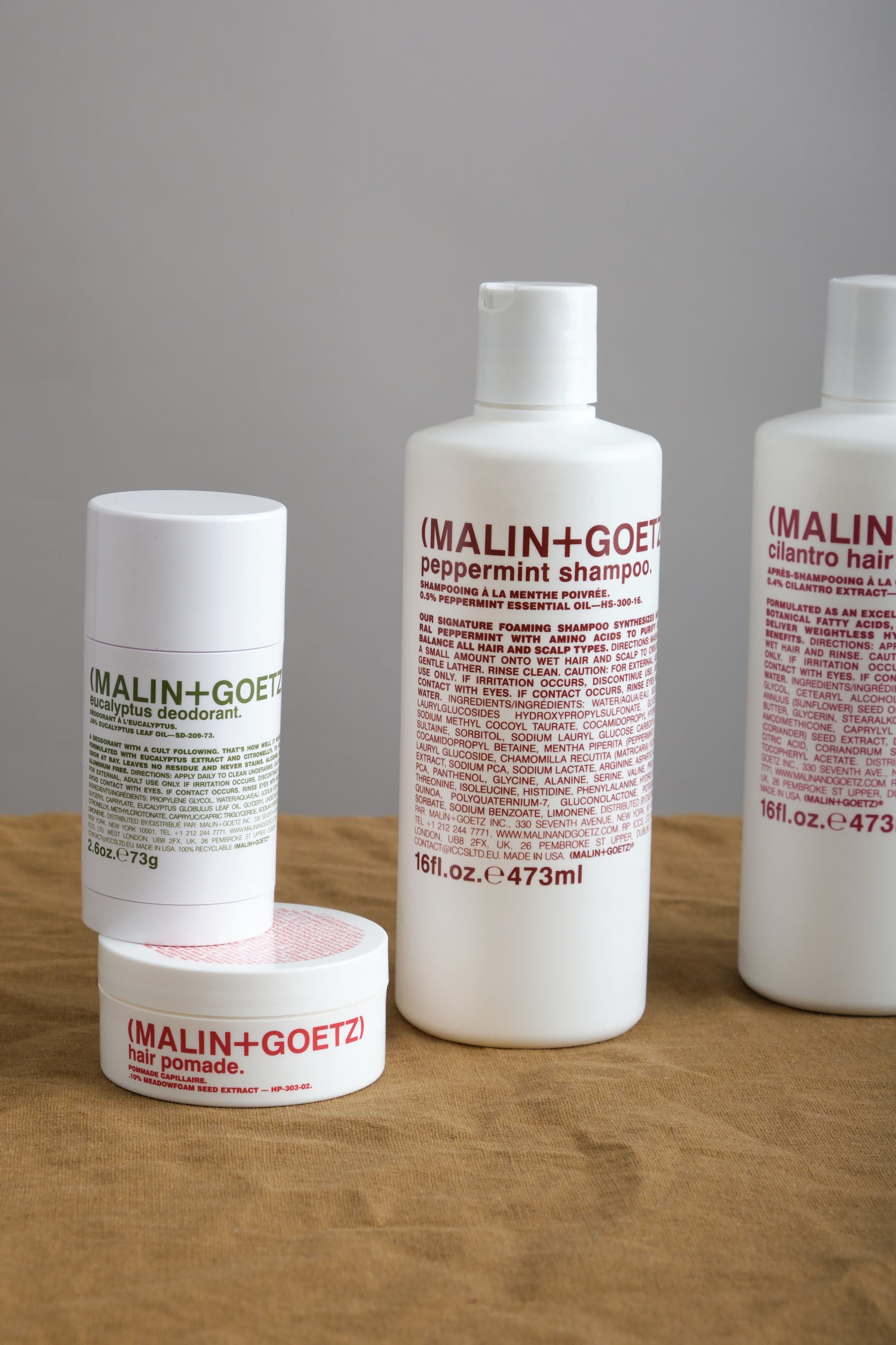 Assorted Malin & Goetz products