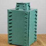 Matthew Ward Studio Art Ceramics Ric Rac Vase Green