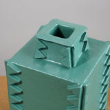 Matthew Ward Studio Art Ceramics Ric Rac Vase Green