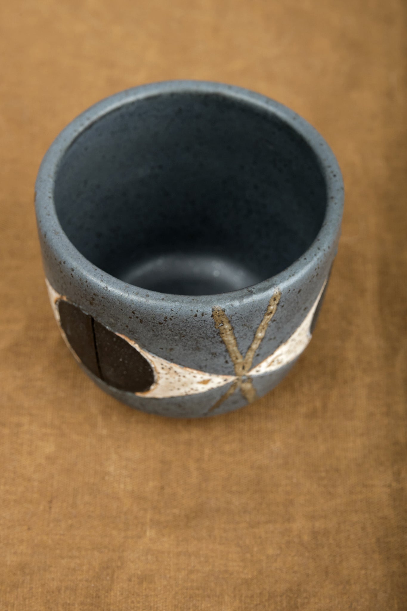 Handmade ceramic Felix Cup in slate 