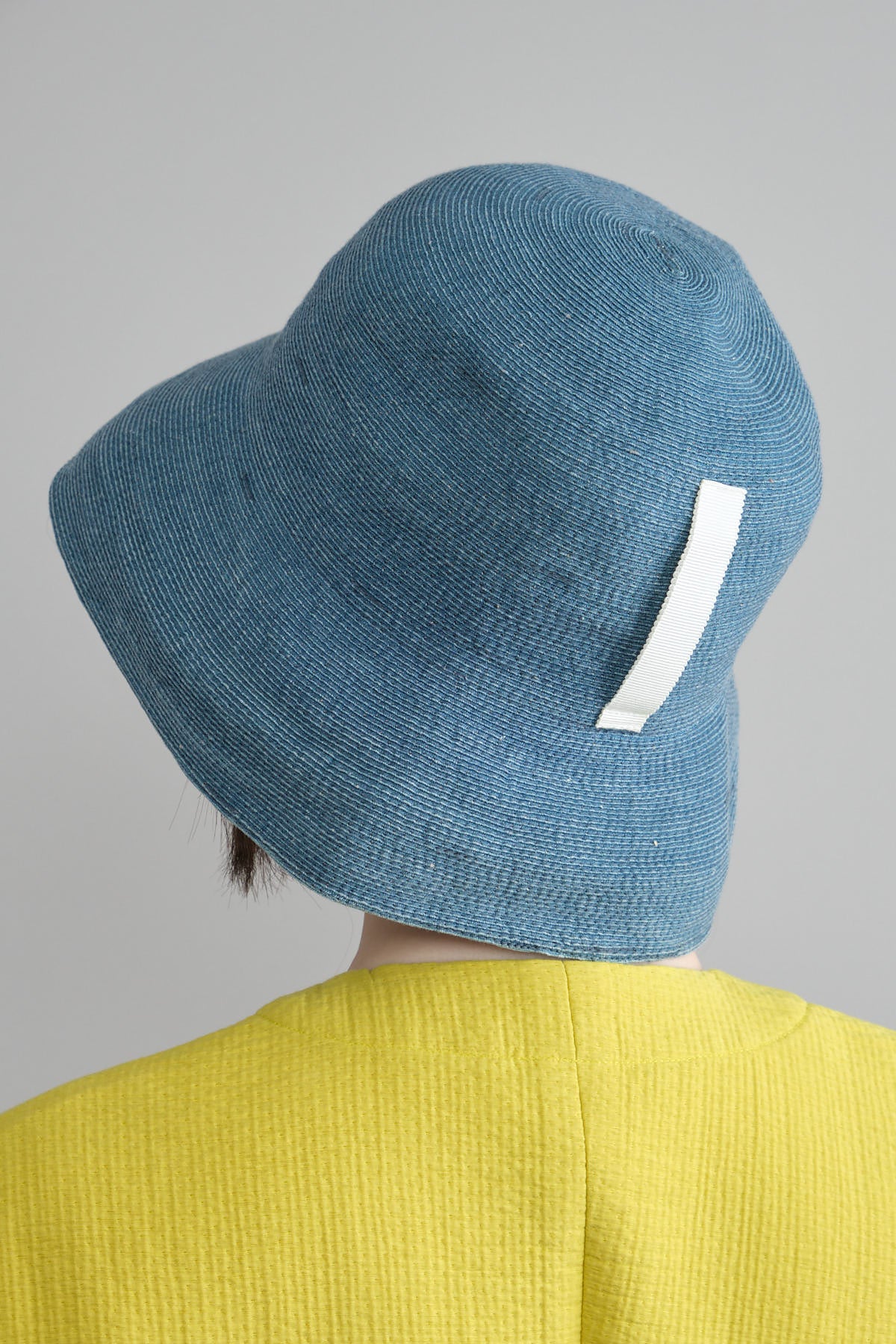 Back of Paper Braid Denim Hat
