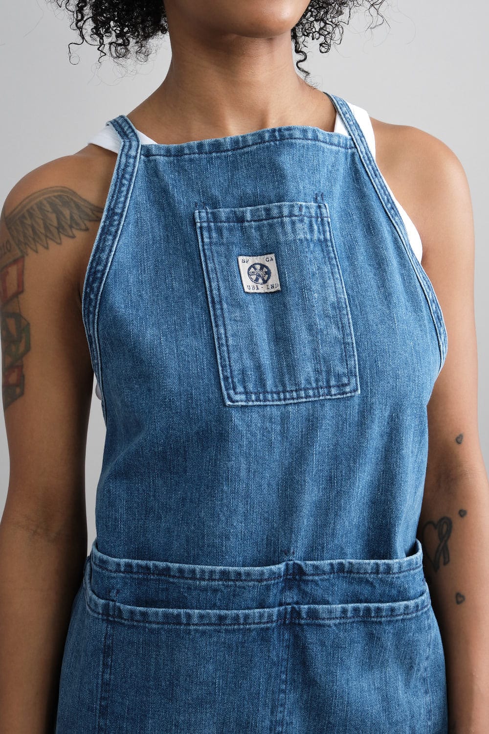 Mi Cocina Home Kitchen Aprons Indigo Denim Classic Apron Light Vintage Wash / One Size