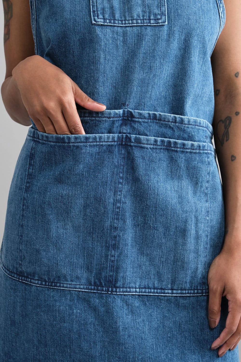 Mi Cocina Home Kitchen Aprons Indigo Denim Classic Apron Light Vintage Wash / One Size