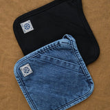 Mi Cocina Home Kitchen Serving Pot Holder Black Denim / 8" X 8"