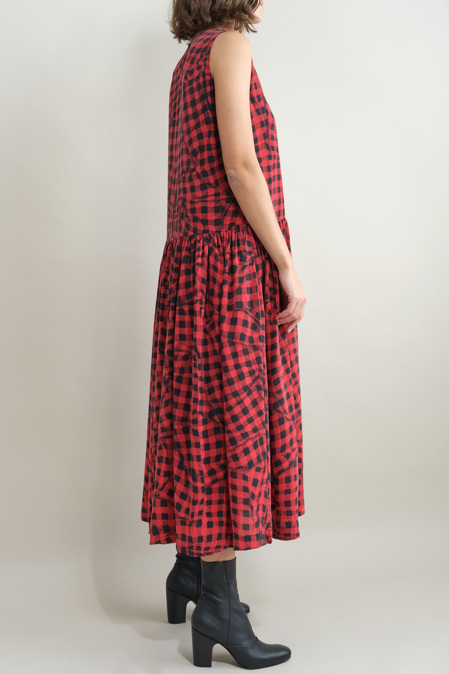 Side of Edith Dress in Red