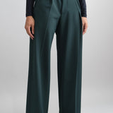 Front of Wide-Leg Trouser in Green