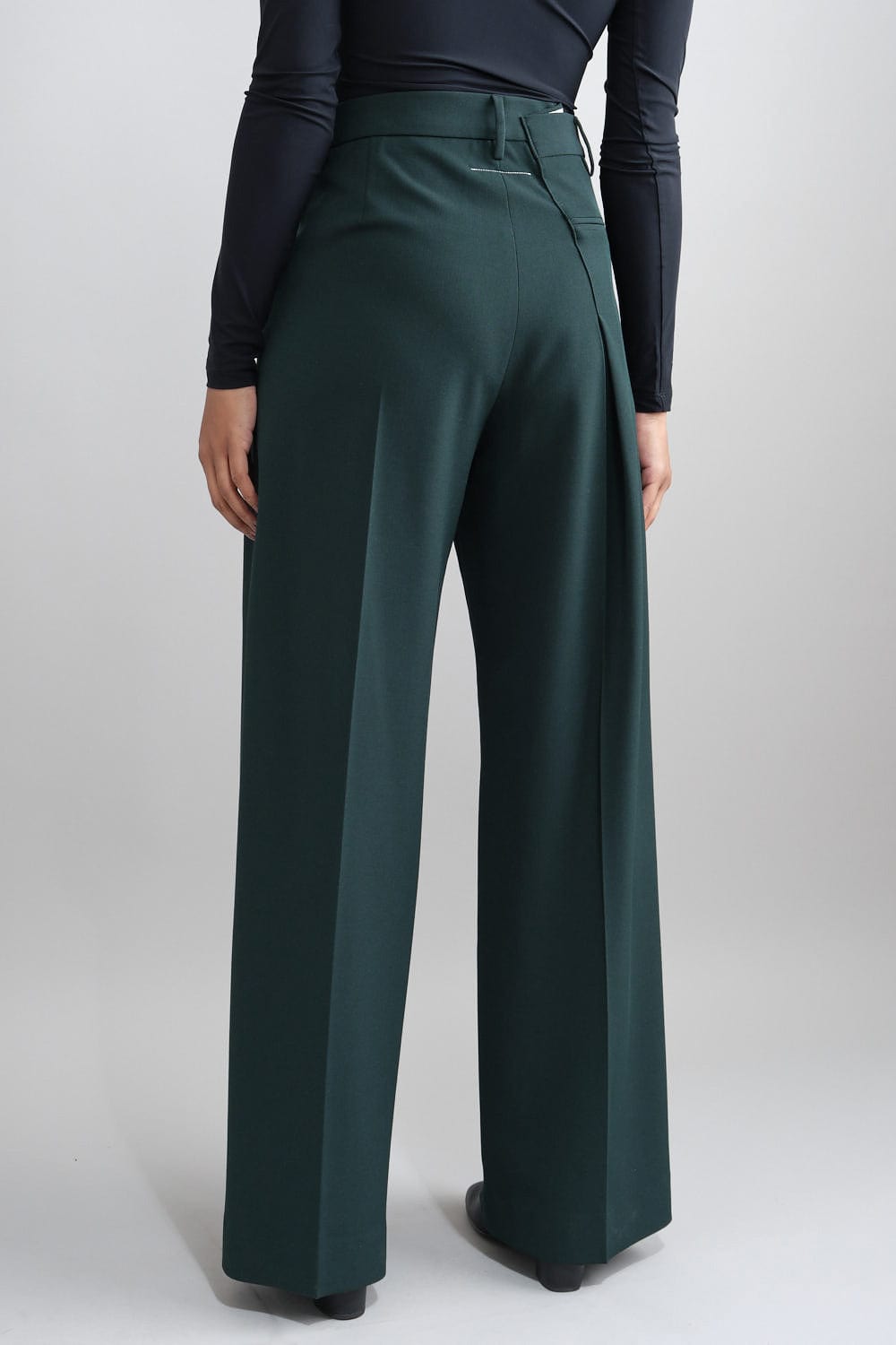Back of Wide-Leg Trouser in Green