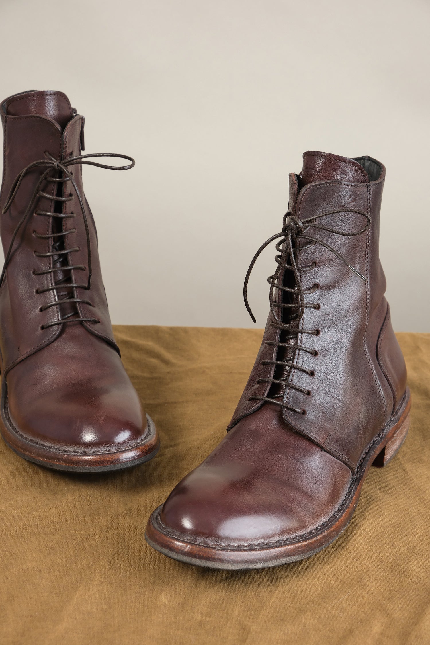 MOMA Up Leather Boot in Ebano