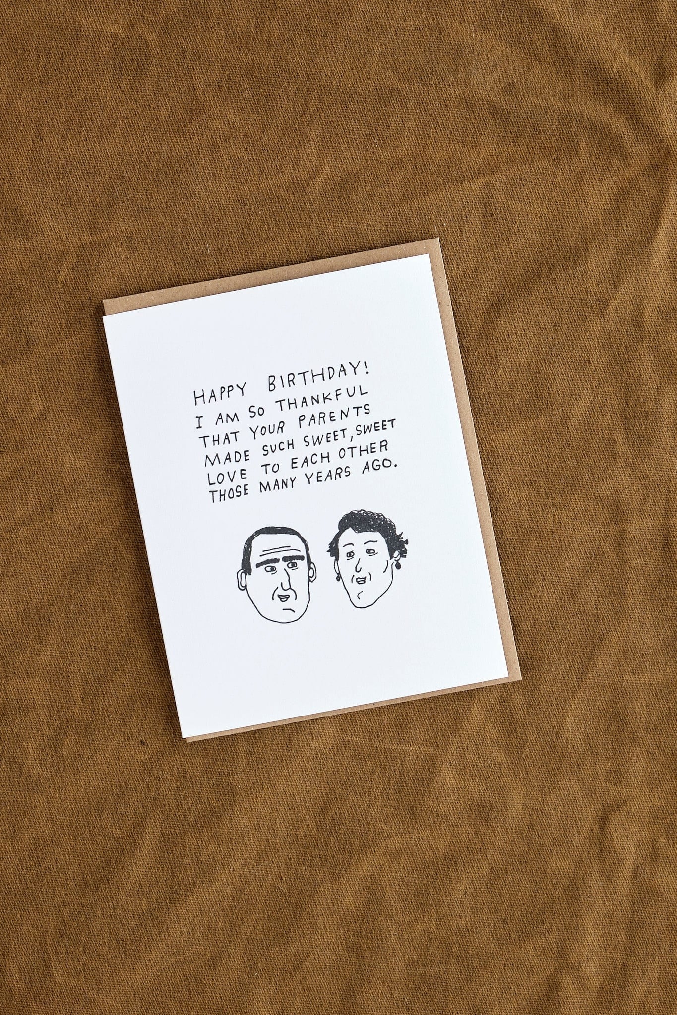 Mountain vs. Plains Craft Stationery Parents Sweet Love Card