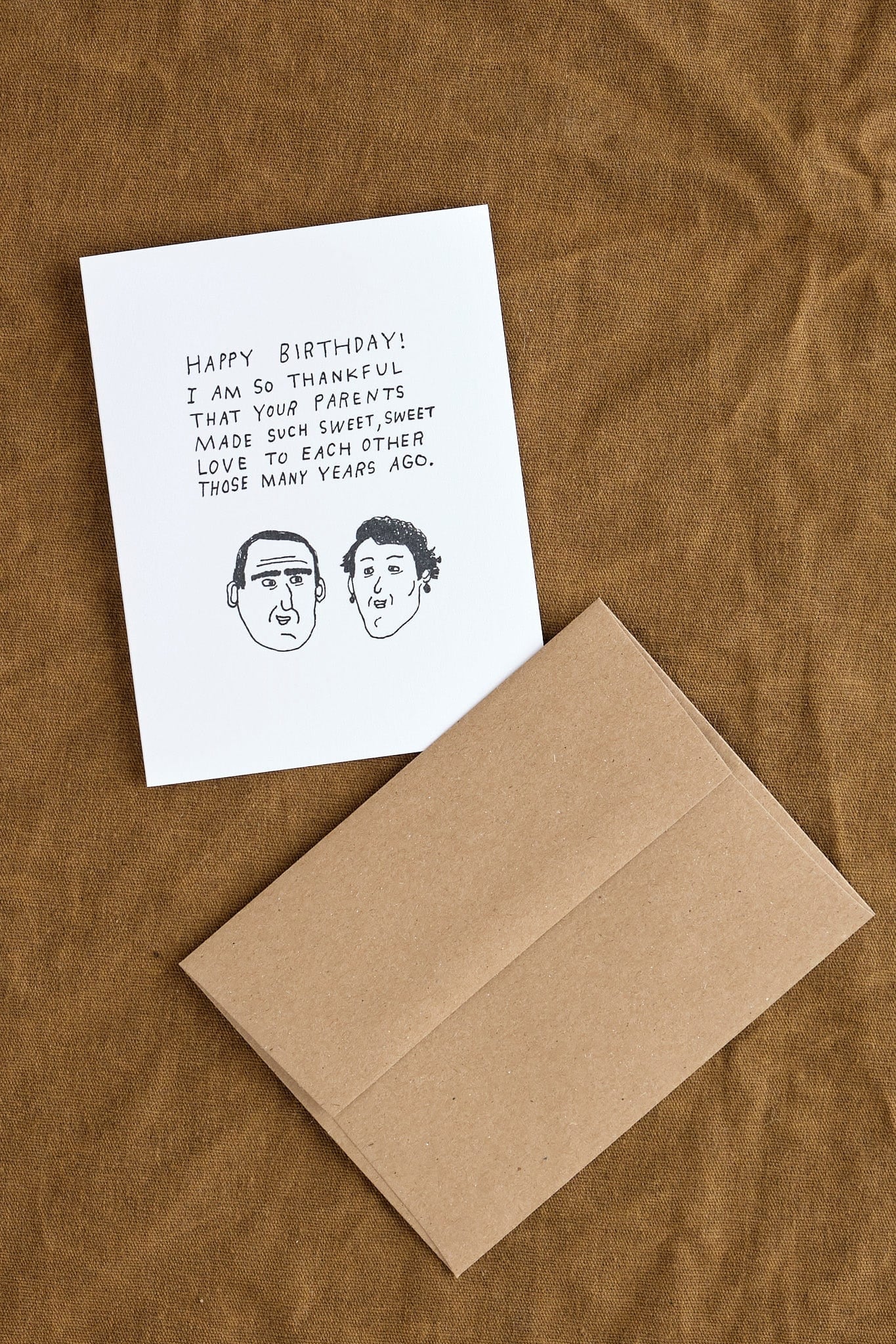 Mountain vs. Plains Craft Stationery Parents Sweet Love Card