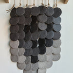 MQuan Art Ceramics 7 Disc Wall Hanging Black/Grey / 22" W X 37" L
