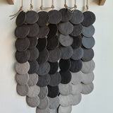MQuan Art Ceramics 7 Disc Wall Hanging Black/Grey / 22" W X 37" L