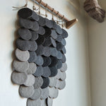 MQuan Art Ceramics 7 Disc Wall Hanging Black/Grey / 22" W X 37" L