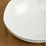 Mt. Washington Pottery Home Kitchen Serving Carved Eggshell Serving Bowl in White White / 11" D X 3" H