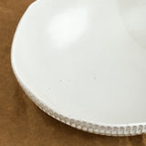 Mt. Washington Pottery Home Kitchen Serving Carved Eggshell Serving Bowl in White White / 11" D X 3" H